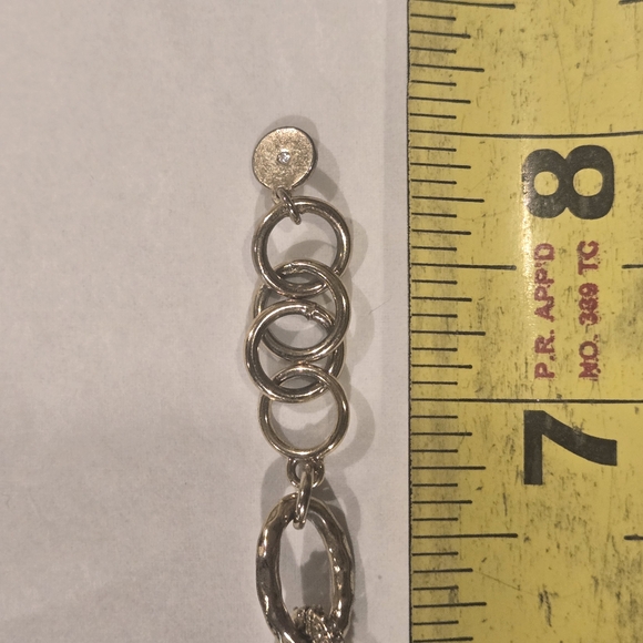 Stella & Dot gold-toned rhinestone chain link bracelet - Picture 8 of 15